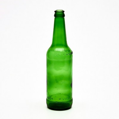 Green Glass Beer Bottle