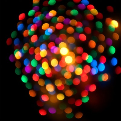 Colorful Christmas Bokeh Lights
