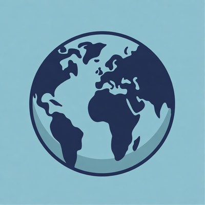 Blue Earth Globe Illustration