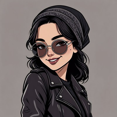 Woman in beanie and sunglasses