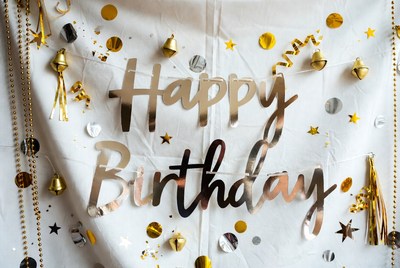 Gold Happy Birthday Banner