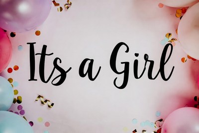 It's a Girl Balloons and Confetti