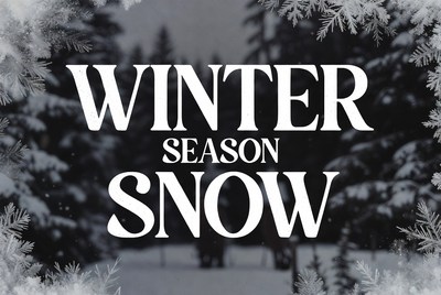 Winter Season Snow Text Graphic