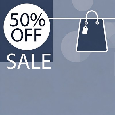 50% Off Sale Shopping Bag