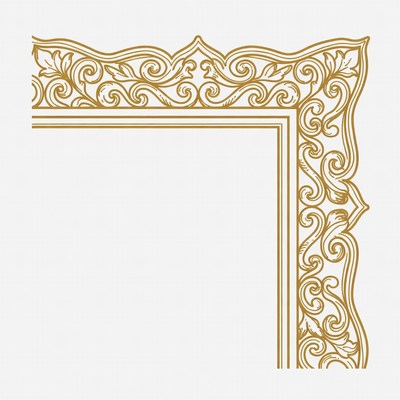 Ornate Golden Frame Border