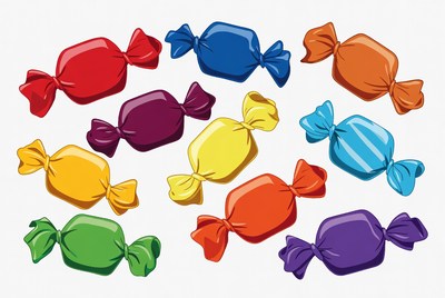 Colorful Candy Sweets Illustration