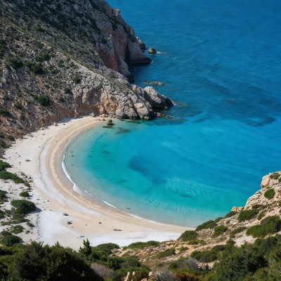 Turquoise Bay with White Sand Beach
