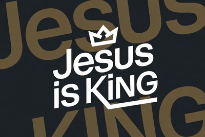Jesus is King text with crown