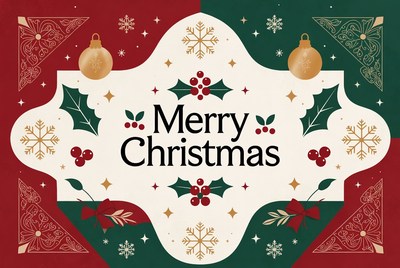 Merry Christmas Holiday Illustration