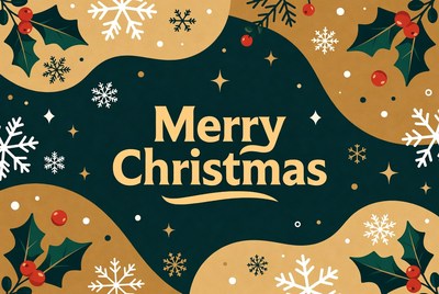 Merry Christmas Holiday Illustration