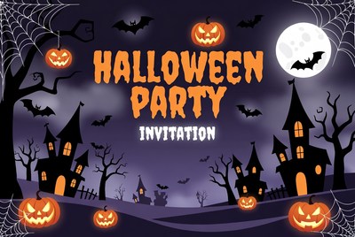 Halloween Party Invitation Illustration