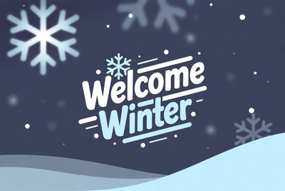 Welcome Winter Snowflakes Illustration