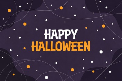 Happy Halloween Text Illustration