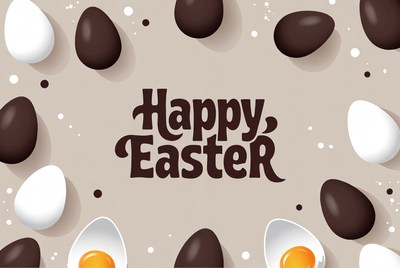 Happy Easter Eggs Illustration