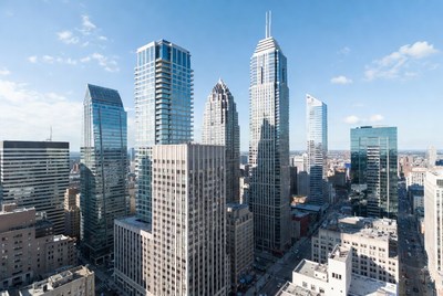 Modern Skyscrapers in City Skyline