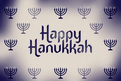 Happy Hanukkah with Menorahs