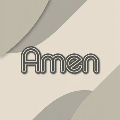 Amen Text on Gray Background