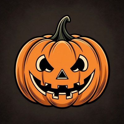 Cartoon Jack-o-Lantern Pumpkin