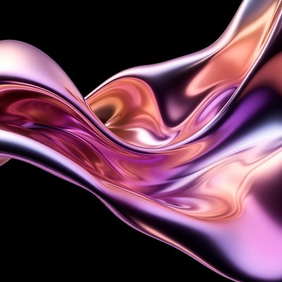 Abstract Metallic Fluid Waves