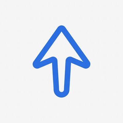 Blue upward arrow icon