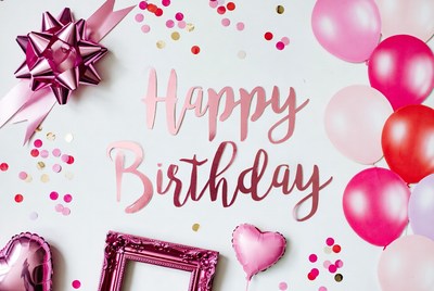 Happy Birthday Pink Balloons