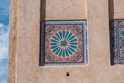 Moroccan Tile on Adobe Wall