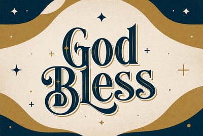 God Bless Illustration