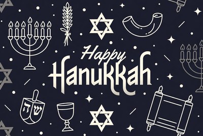 Happy Hanukkah Illustration