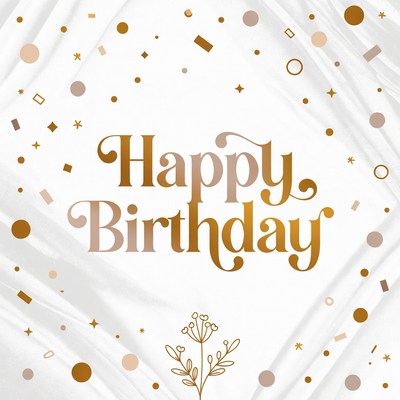 Happy Birthday Elegant Gold Text