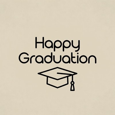 Happy Graduation with Cap