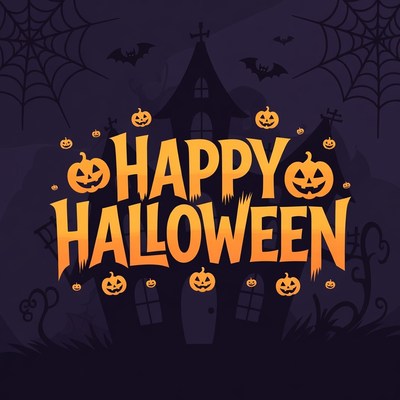 Happy Halloween with Haunted House