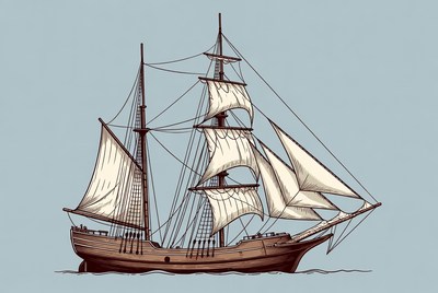Sailing Ship Illustration