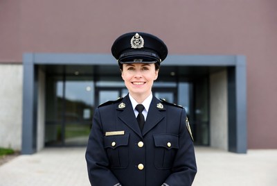 Female police officer in uniform