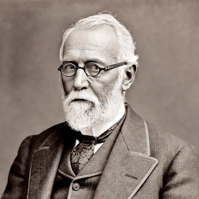 Elderly man with white beard and glasses