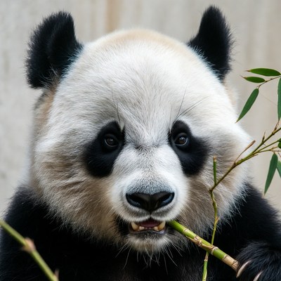 Panda eating bamboo