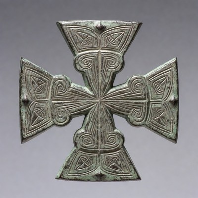 Ornate Bronze Cross Pendant