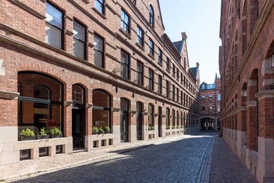 Historic Brick Warehouse Courtyard Street