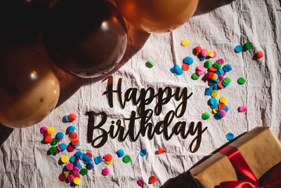 Happy Birthday Balloons and Confetti