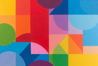 Abstract Geometric Shapes Colorful Pattern