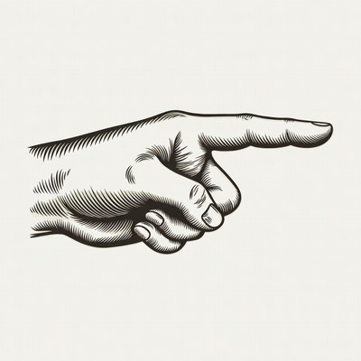 Pointing hand illustration