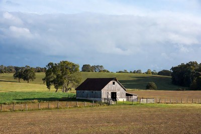 Rustic Red Barn in Green Hills