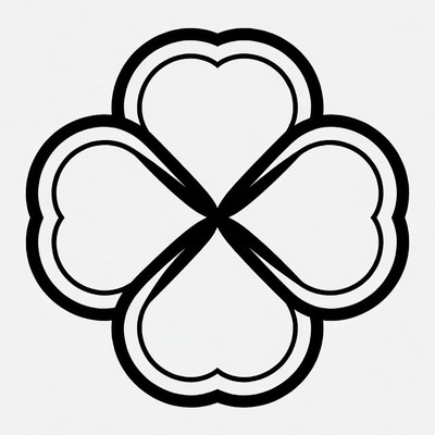 Four Leaf Clover Outline