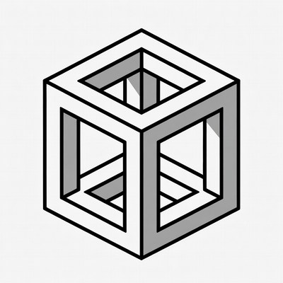 Impossible Escher Cube Illusion