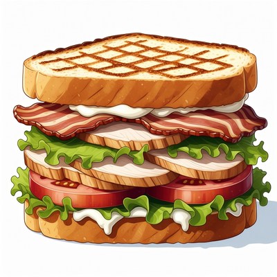 BLT Sandwich Illustration