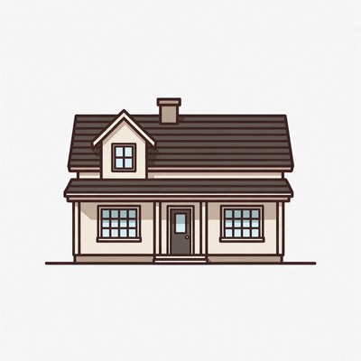 Simple Line Art House