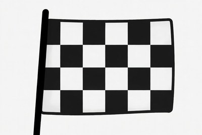 Checkered Racing Flag Illustration