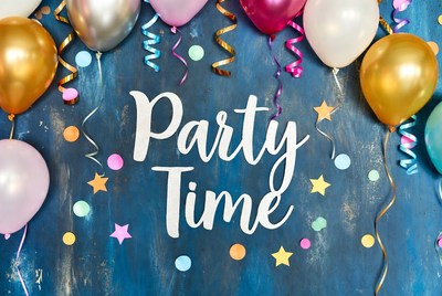 Party Time Balloons and Confetti