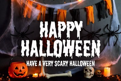 Happy Halloween Greeting with Jack-o-Lantern