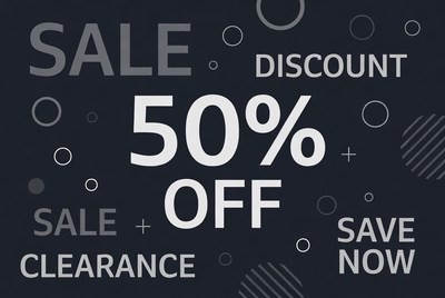 50% Off Sale Discount Graphic