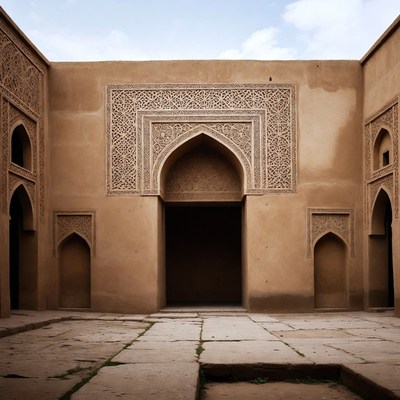Traditional Persian Courtyard Entrance